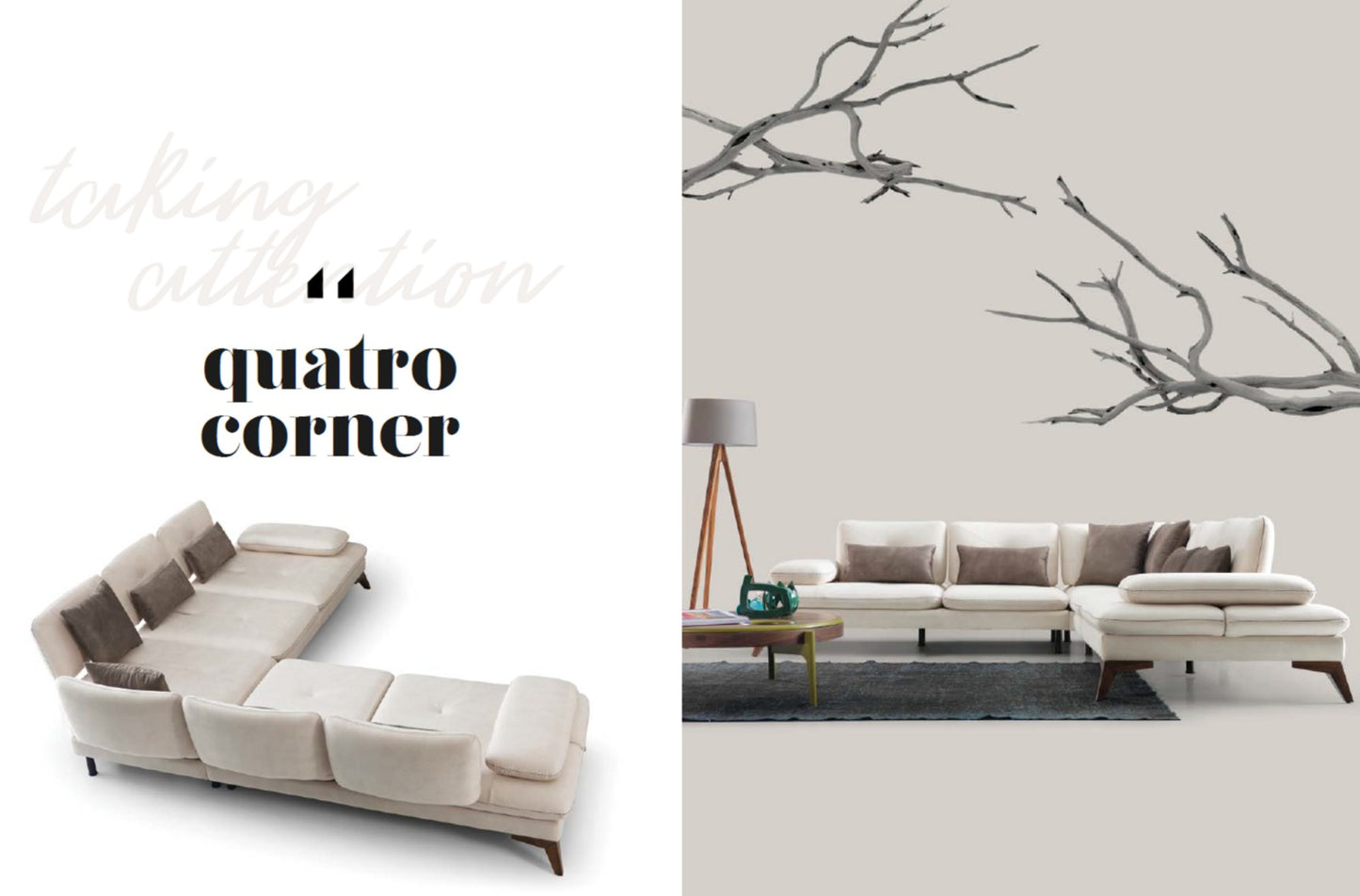 Quatro Corner Modular Sofa Collection – Contemporary Family Lounge Seating