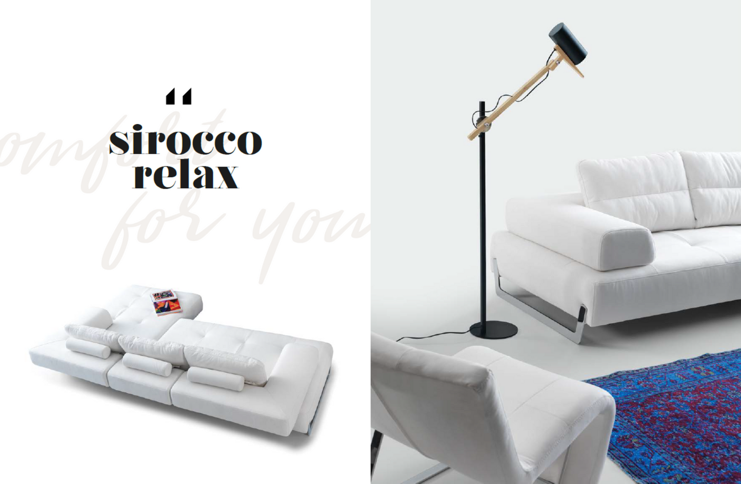 Sirocco Relax Luxury Chaise Sofa Collection | Modern Sofas UK