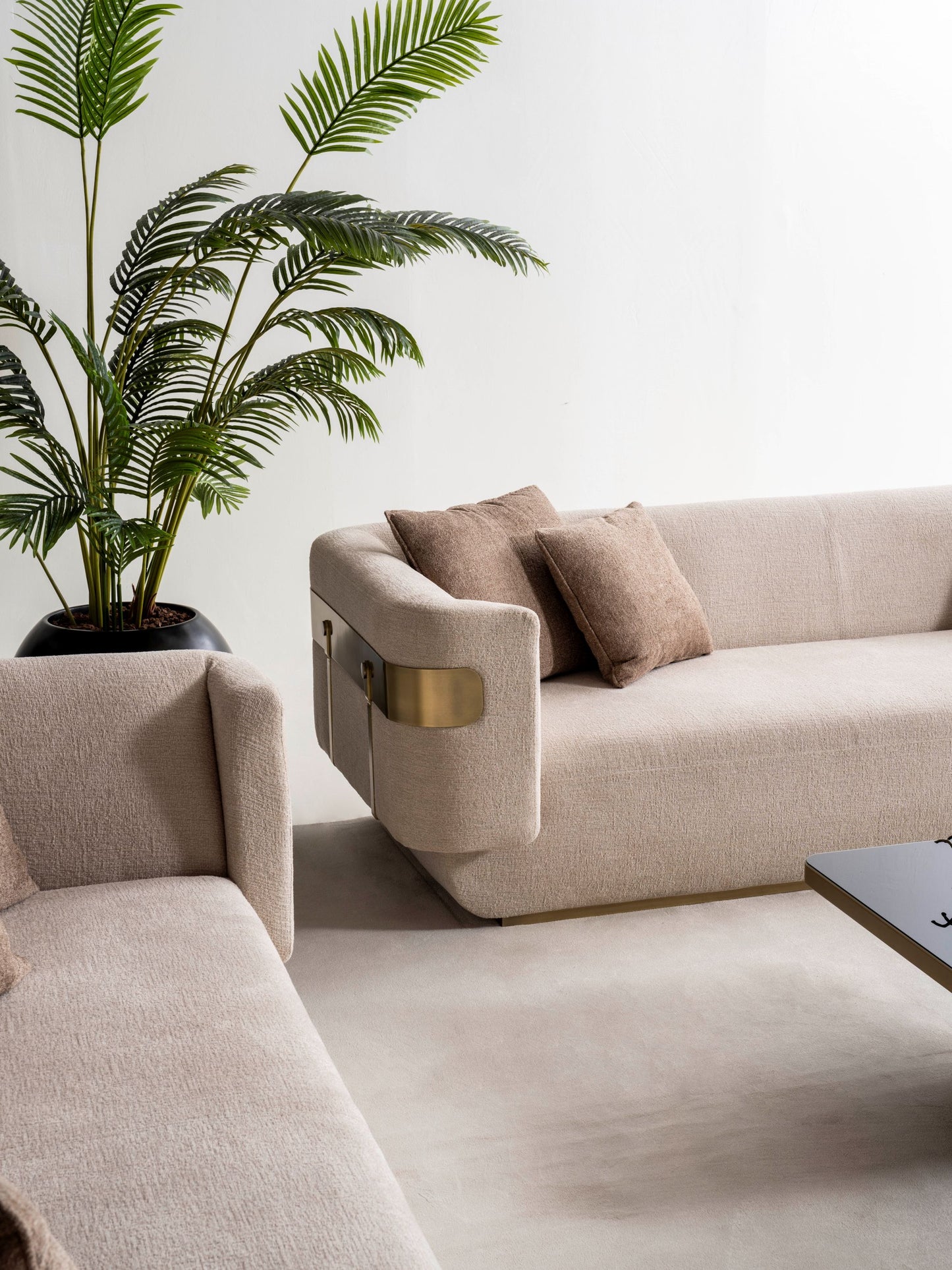 Reina Luxe Sofa Collection – Contemporary Glamour Living Room Set