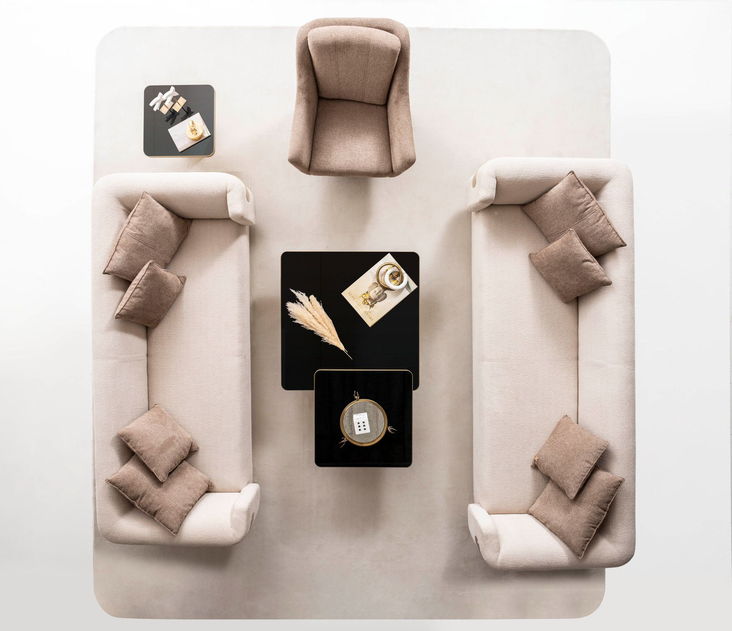 Reina Luxe Sofa Collection – Contemporary Glamour Living Room Set