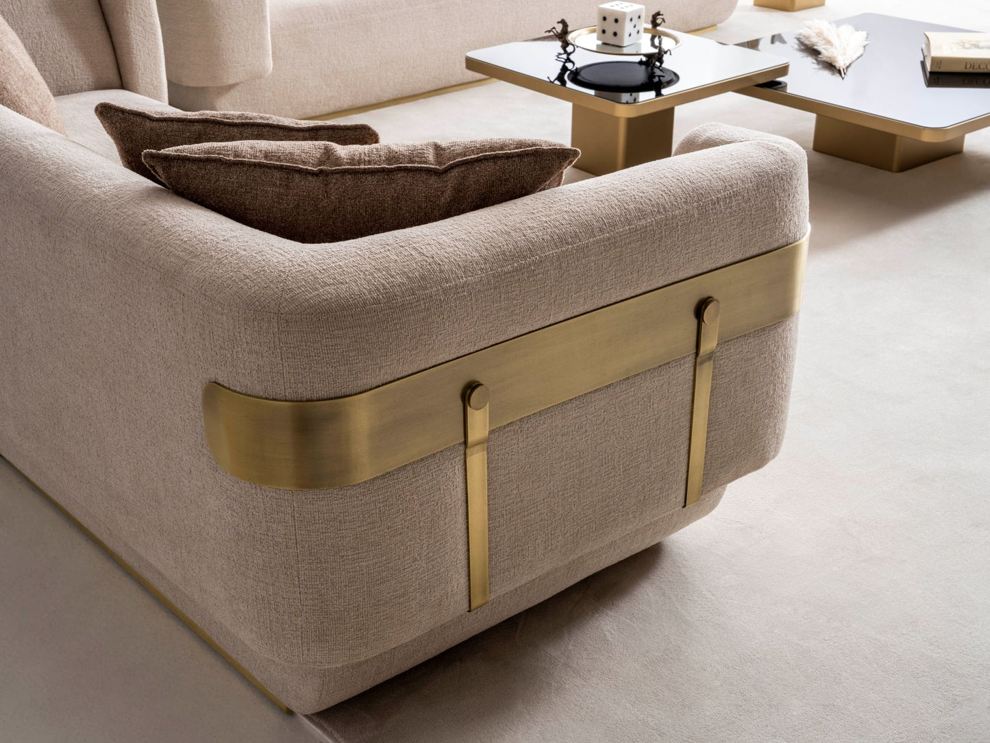 Reina Luxe Sofa Collection – Contemporary Glamour Living Room Set