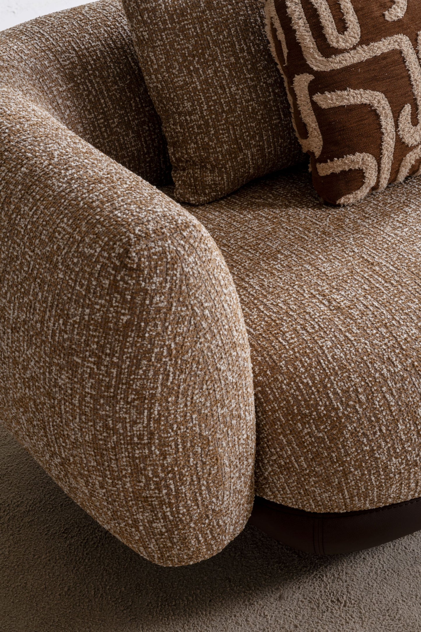 Elanor Luxury Curved Sofa Collection – Modern Designer Fabric Sofa Set