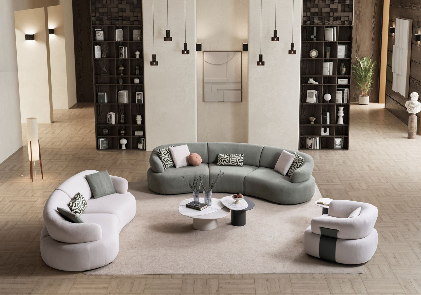 Mellow Designer Sofa Set – Modern Organic Living Room Furniture