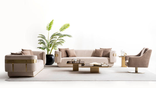 Reina Luxe Sofa Collection – Contemporary Glamour Living Room Set