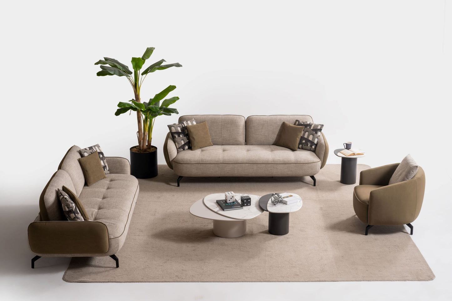 Zen Modern Luxury Sofa Set – Minimalist Living Room Furniture Collection