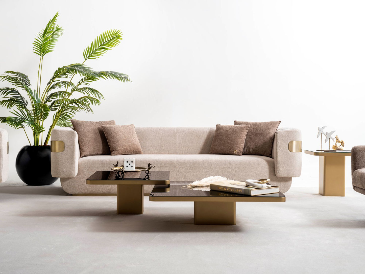 Reina Luxe Sofa Collection – Contemporary Glamour Living Room Set