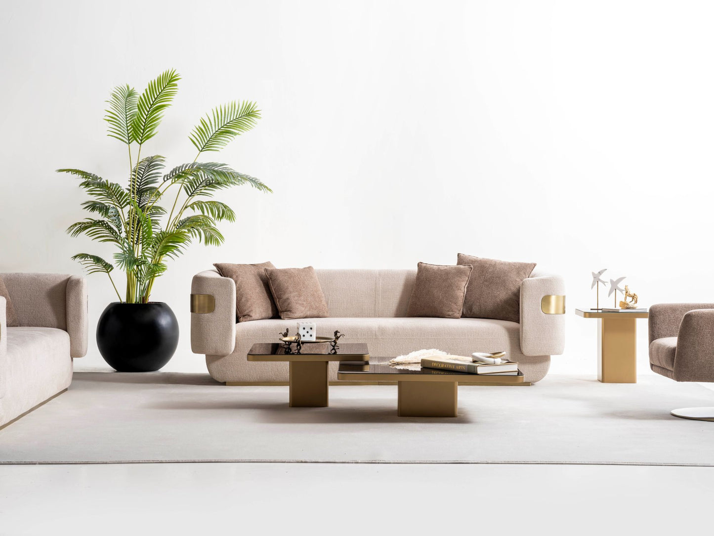 Reina Luxe Sofa Collection – Contemporary Glamour Living Room Set