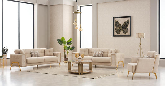 Luxor (3+3+1+1) Girne 03 , Oval Ceramic Table Set (3)