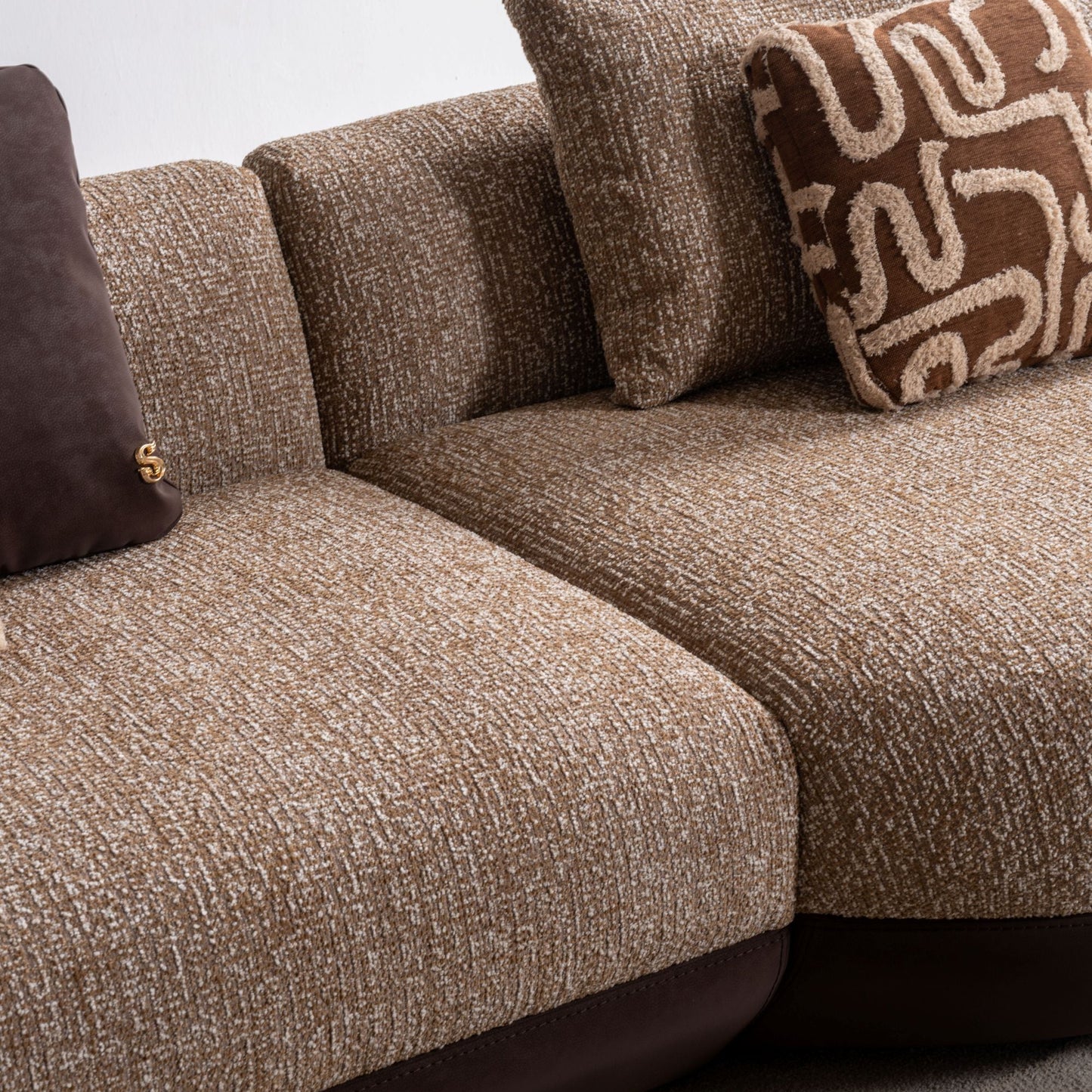 Elanor Luxury Curved Sofa Collection – Modern Designer Fabric Sofa Set