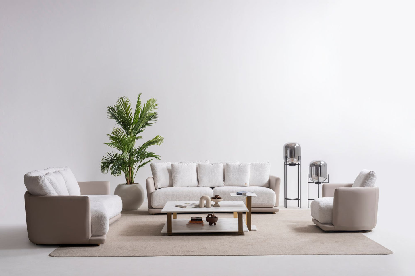 Tiffany Cloud Luxe Sofa Collection – Contemporary Bouclé Living Room Set