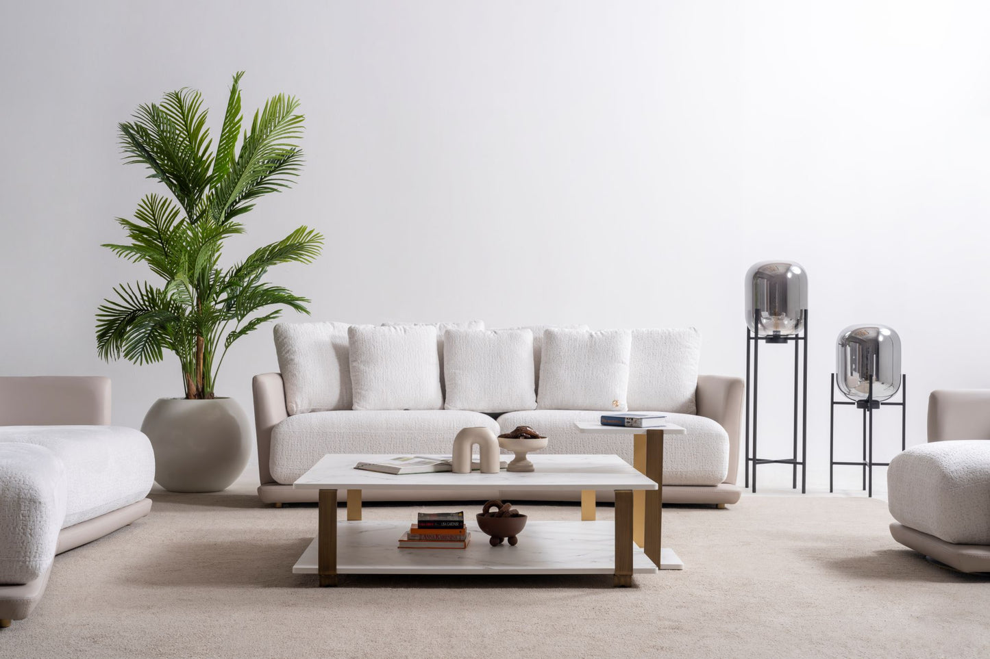 Tiffany Cloud Luxe Sofa Collection – Contemporary Bouclé Living Room Set