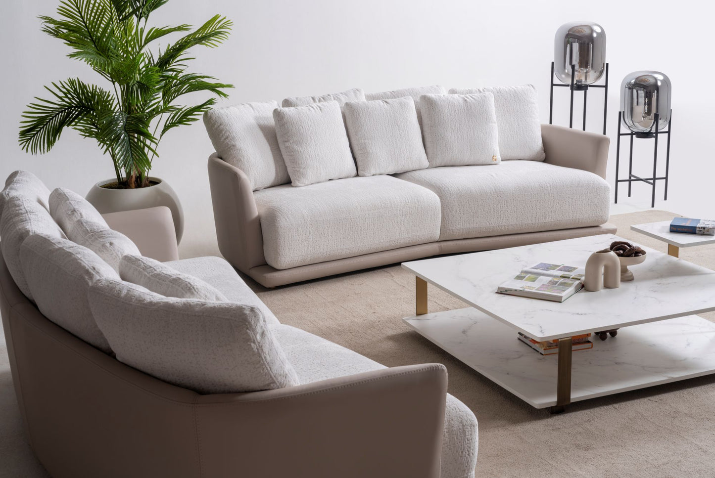 Tiffany Cloud Luxe Sofa Collection – Contemporary Bouclé Living Room Set