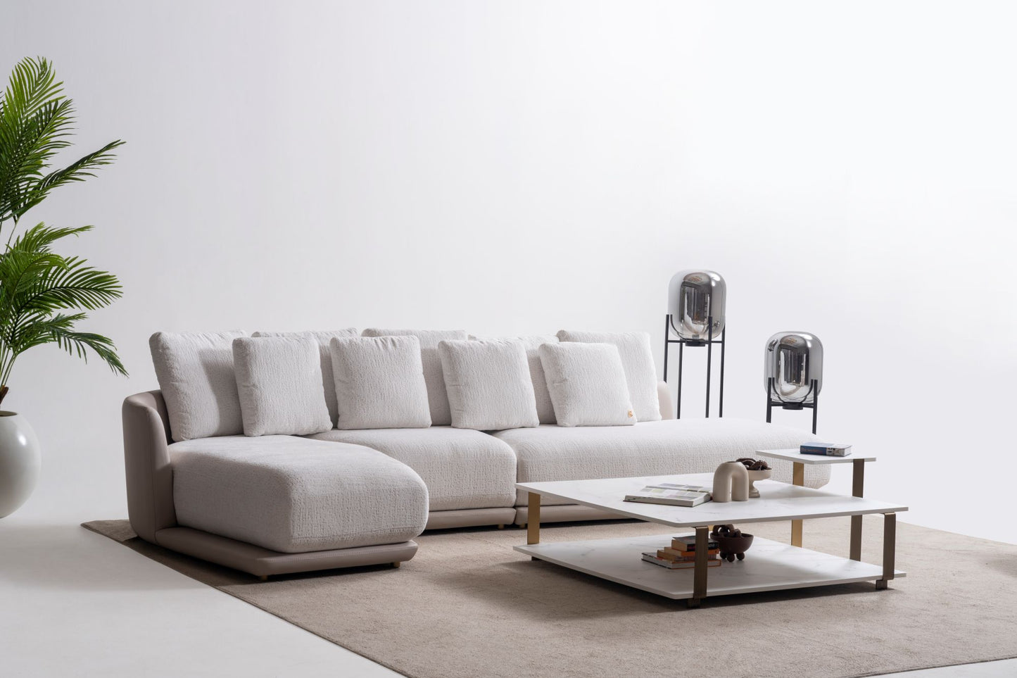 Tiffany Cloud Luxe Sofa Collection – Contemporary Bouclé Living Room Set