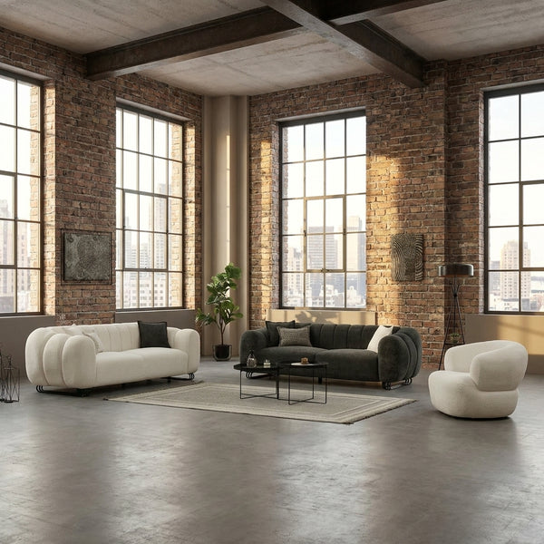 Puffy Cloud Comfort Sofa Set – Luxury Modern Curved Sofa Suite | Minimalist Turkish Design