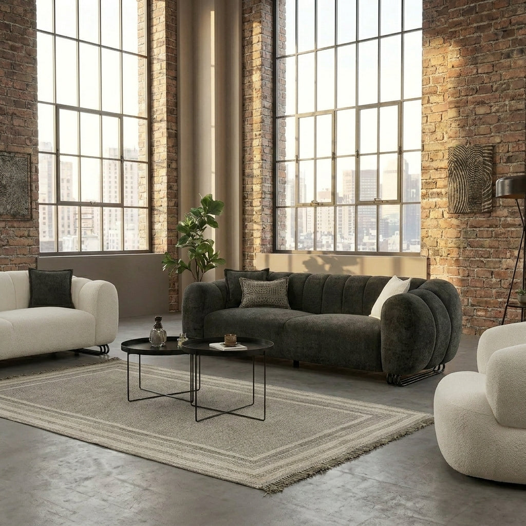 Puffy Cloud Comfort Sofa Set – Luxury Modern Curved Sofa Suite | Minimalist Turkish Design