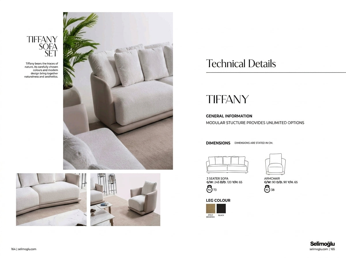 Tiffany Cloud Luxe Sofa Collection – Contemporary Bouclé Living Room Set