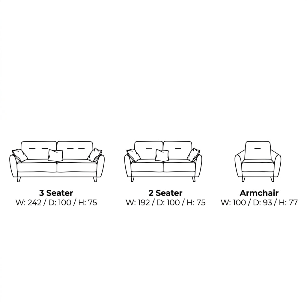 Paulista Royale Recline Back Sofa Suite – Premium Upholstered Set