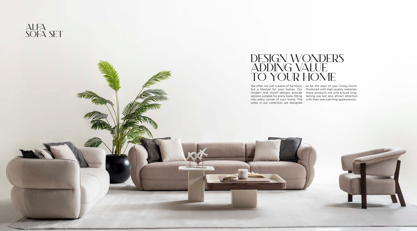 Alfa Signature Curved Sofa Set