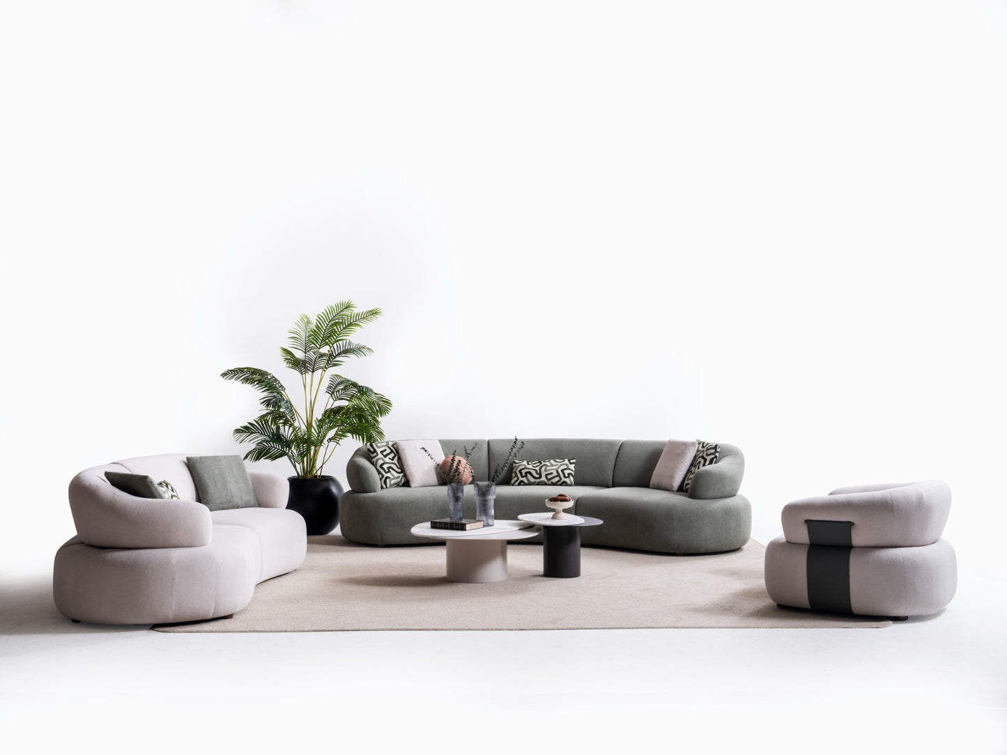 Mellow Designer Sofa Set – Modern Organic Living Room Furniture