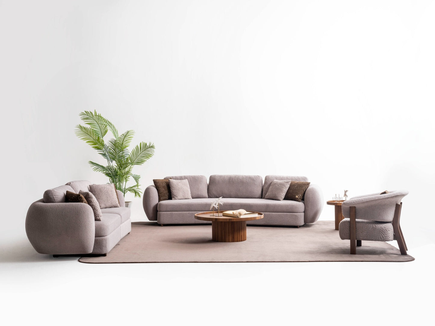 Luna Contemporary Curved Sofa Collection