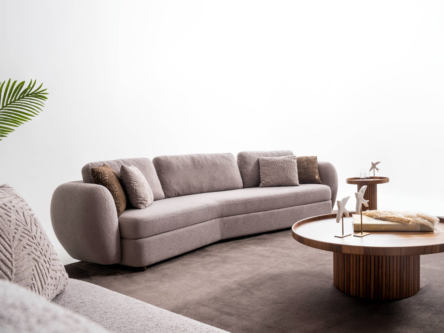Luna Contemporary Curved Sofa Collection
