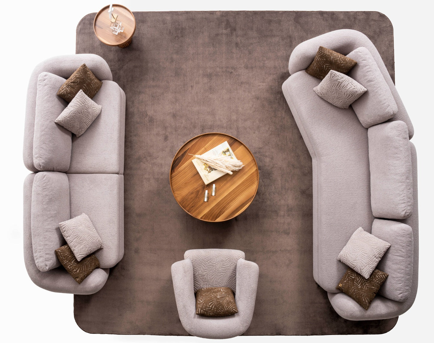 Luna Contemporary Curved Sofa Collection
