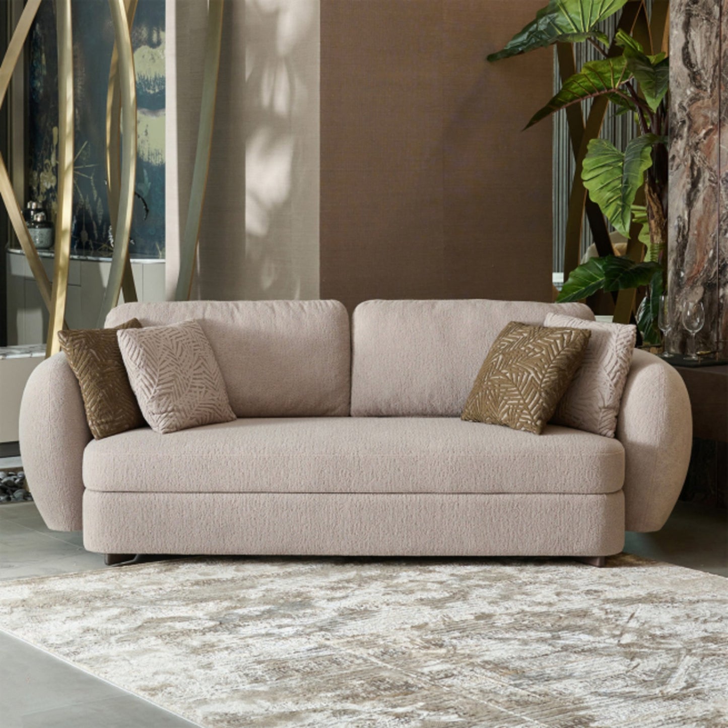 Luna Contemporary Curved Sofa Collection