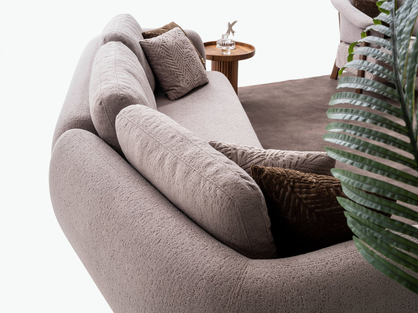 Luna Contemporary Curved Sofa Collection