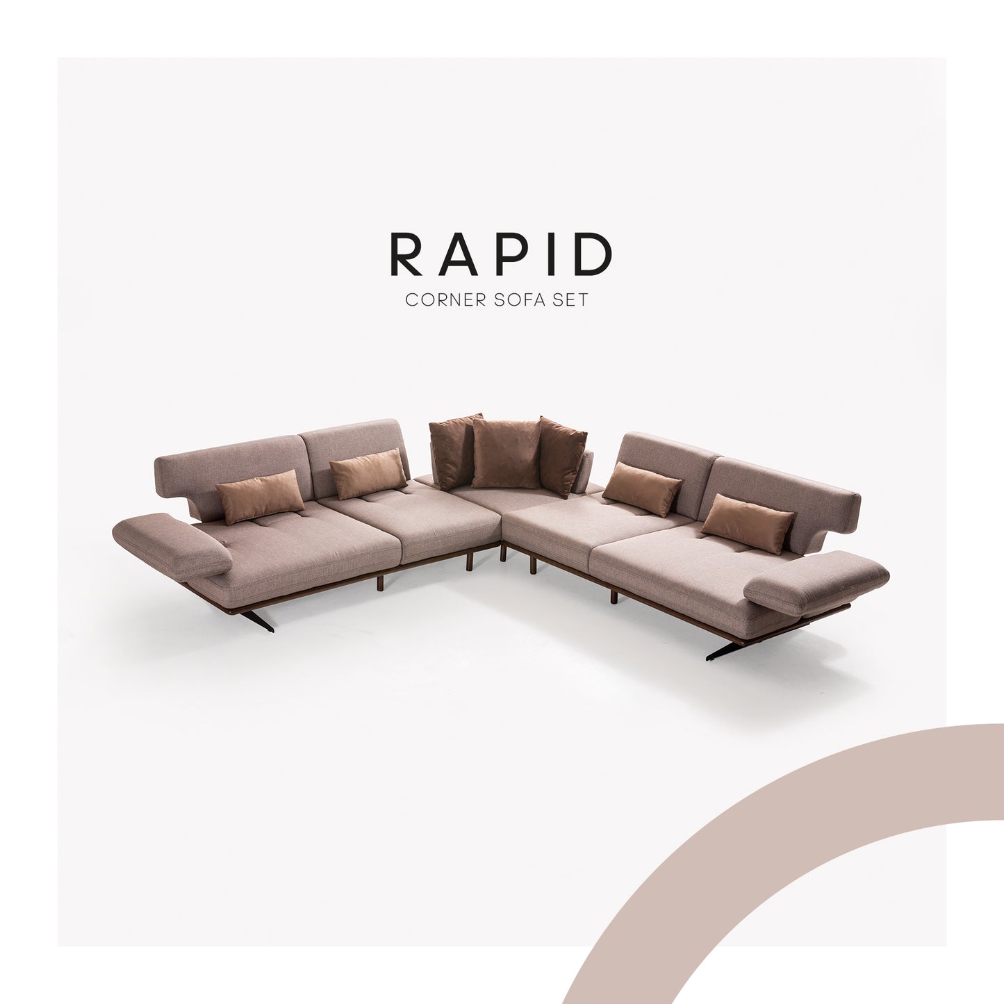 Rapid Corner Lounge Sofa – Modern Modular Comfort Seating