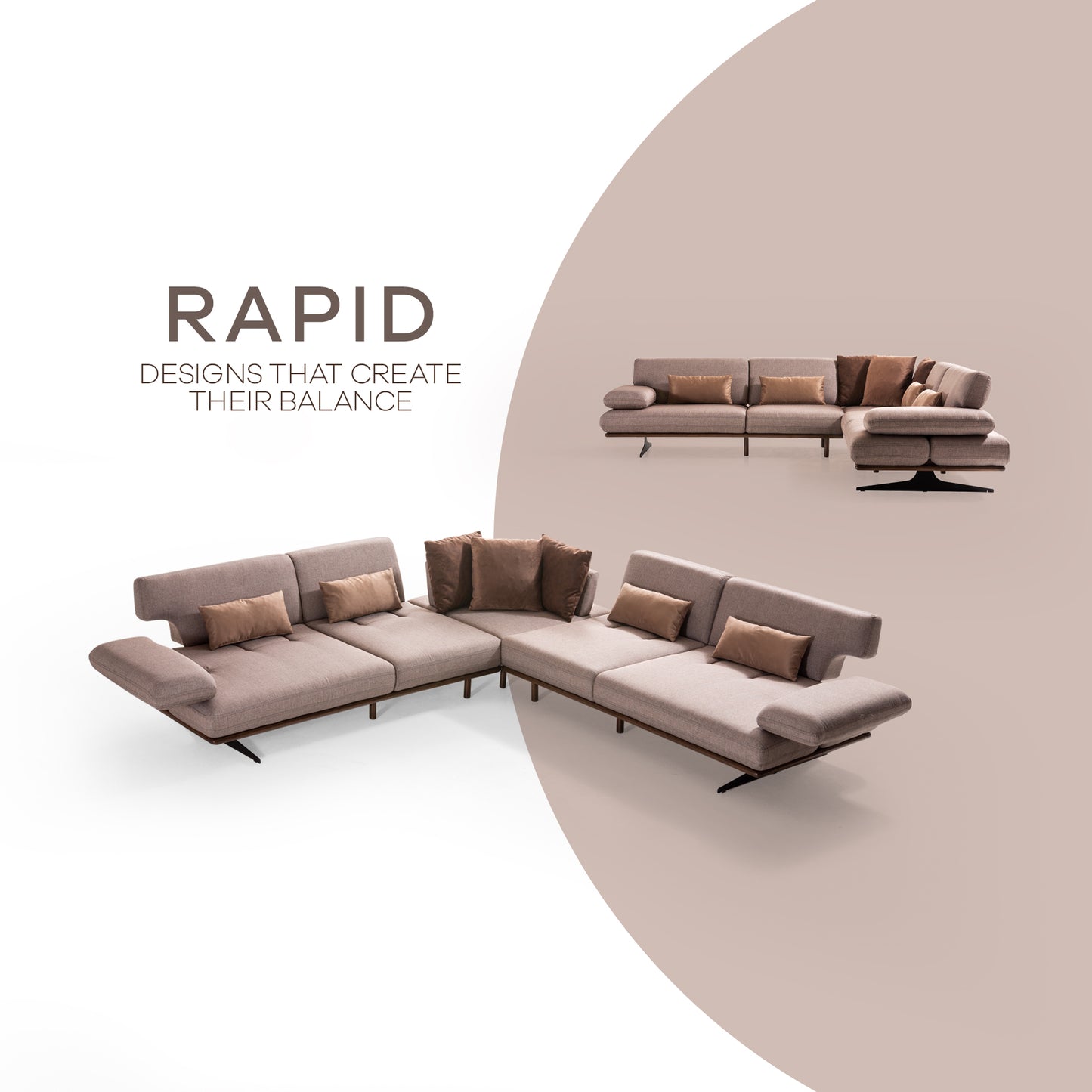 Rapid Corner Lounge Sofa – Modern Modular Comfort Seating